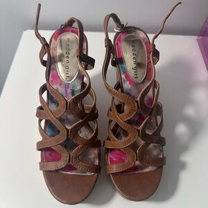 Madden Girl Brown Strappy Sandals